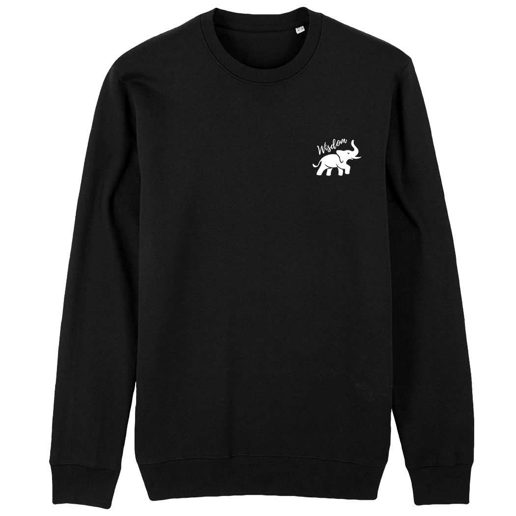 FELPA GIROCOLLO ROLLER - LOGO WISDOM black