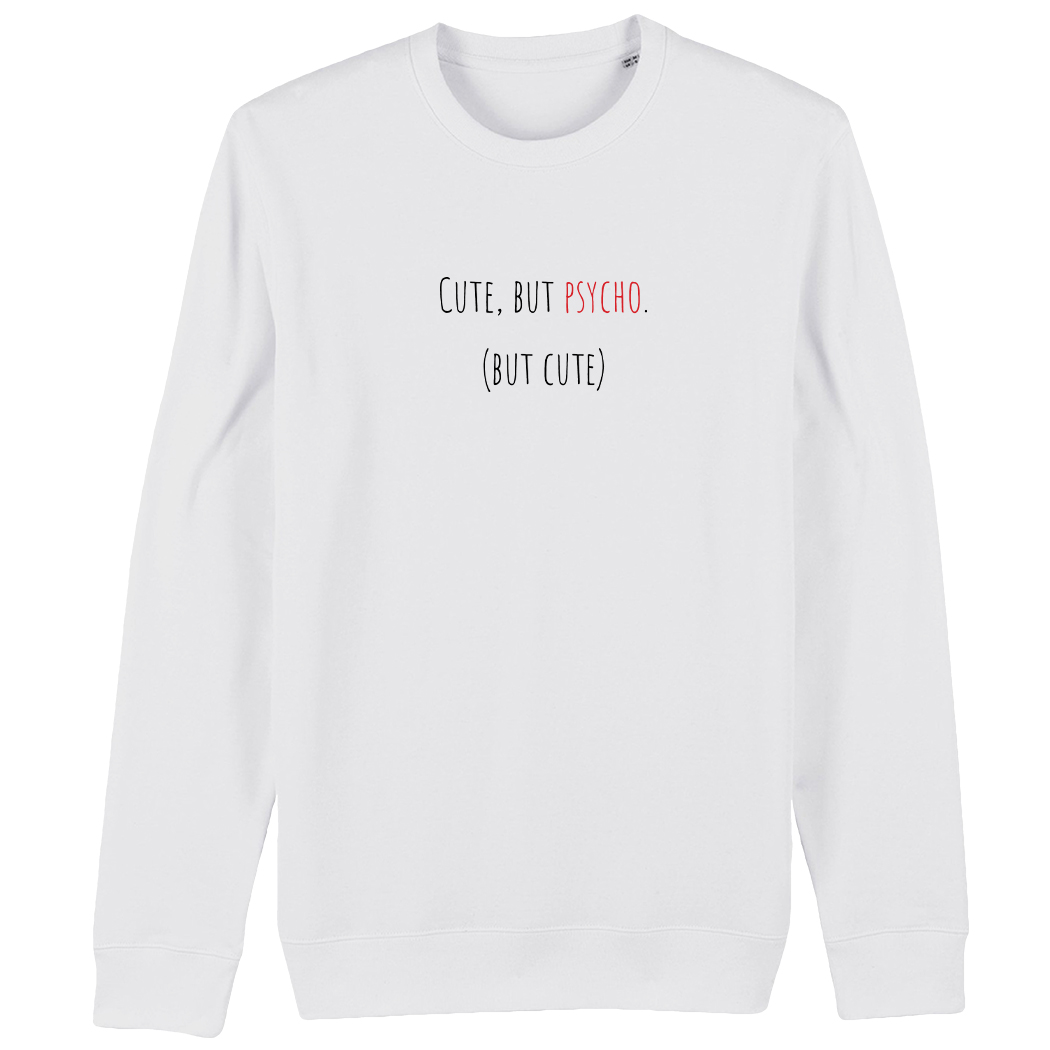 FELPA GIROCOLLO ROLLER - CUTE BUT PSYCHO white