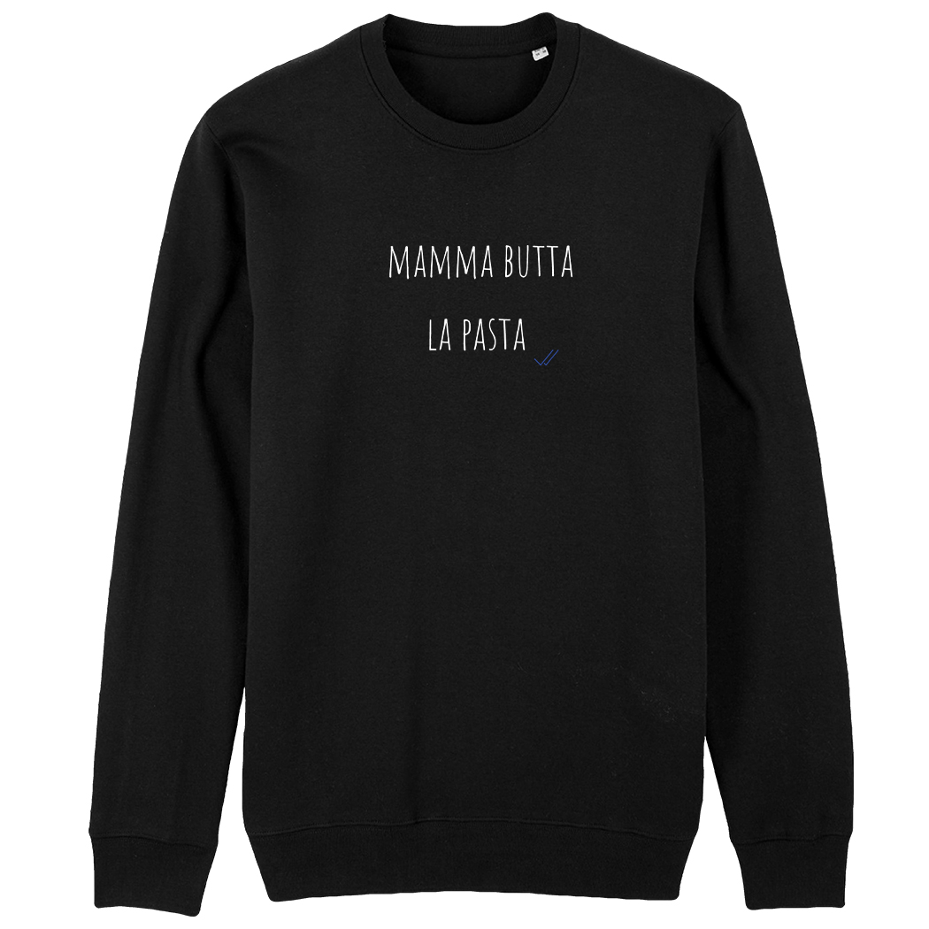 FELPA GIROCOLLO ROLLER - MAMMA BUSTA LA PASTA cm12 black